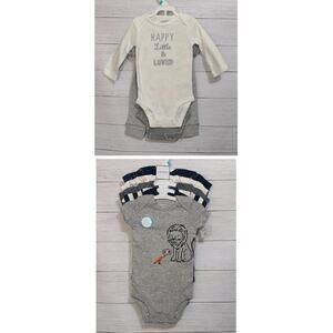 Bundle of Carters 3 Piece Baby Outfit & 5 Bodysuits Size 6 Months NEW with Tags